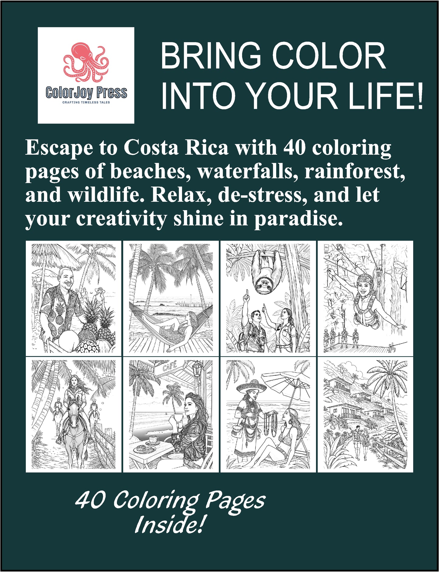 Tropic Smile Adult Coloring Book